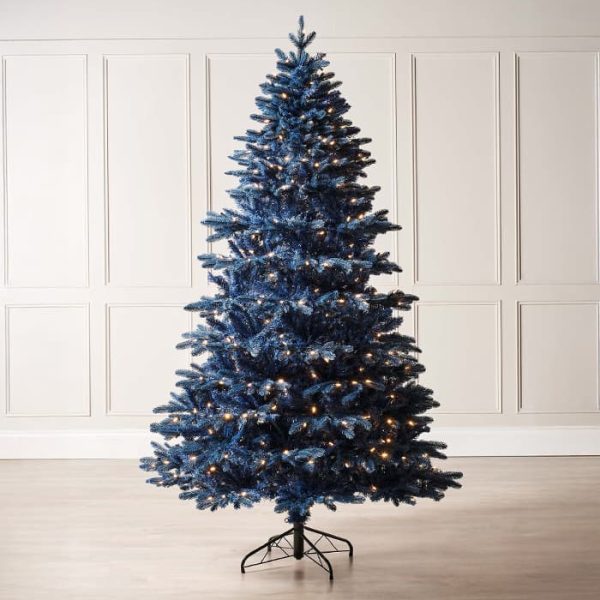 Pre-Lit Sapphire Blue Christmas Tree